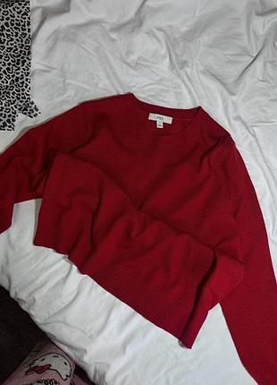 Светр жіночий marks & spencer червоний з люрексом