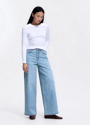 Жіночі джинси wide leg блакитні