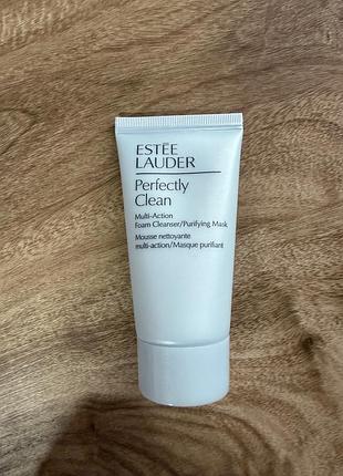 Пінка для вмивання estée lauder perfectly clean multi-action foam cleanser/purifying mask 30 мл