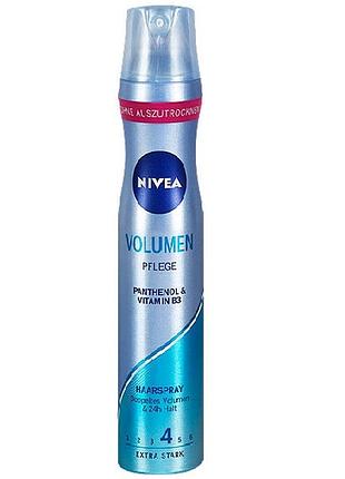 Лак для волос очень сильной фиксации и для создания объема nivea volumen pflege 250 мл