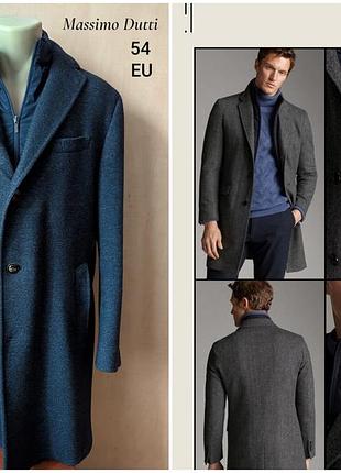 Пальто massimo dutti (eu/наш 54) чоловіче оригін. вовна 70% демі виготовлене у єгипті