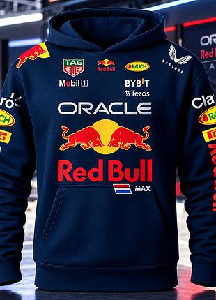 Худі oracle red bull racing formula 1 темно-синє з логотипами спонсорів 3xl