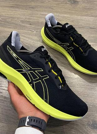 Чоловічі бігові кросівки asics gel-pulse 14 чорно-жовті, 45 розмір 29 см