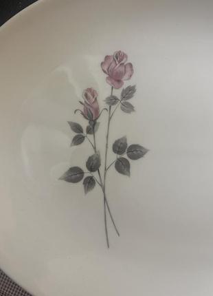 Овальне блюдо royal doulton pillar rose 2