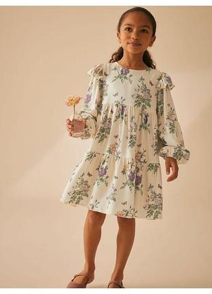 Ідеальна супер стильна витончена сукня з ніжним принтом на дівчинку 6р laura ashley