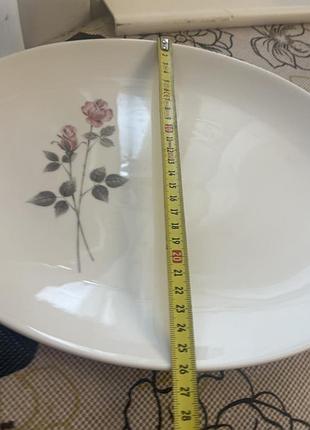 Овальне блюдо royal doulton pillar rose 7