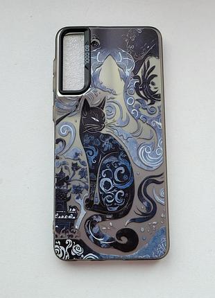 Чохол-панель для samsung galaxy s21 plus з принтом кота