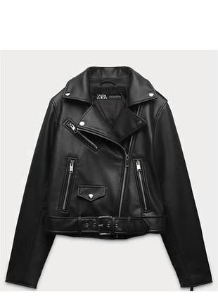 Куртка zara косуха жіноча чорна розмір s