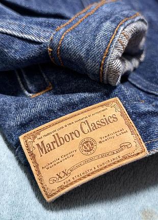 Вінтажна джинсова куртка marlboro classics синя 4