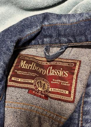 Вінтажна джинсова куртка marlboro classics синя 2