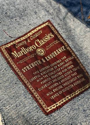 Вінтажна джинсова куртка marlboro classics синя 3