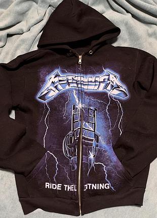 Зіп-худі на флісі metallica ride the lightning чорне