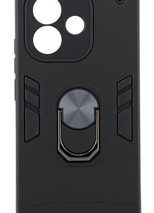 Чехол armored ring для xiaomi redmi note 17 противоударный с подставкой кольцо черный