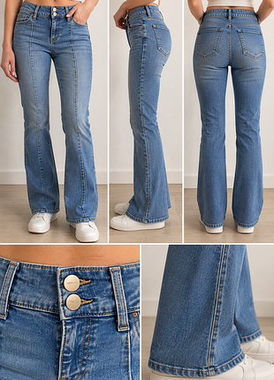 Джинси жіночі denim and co кльош блакитні