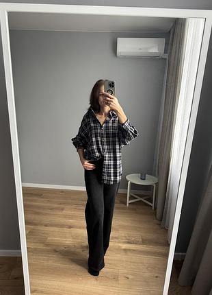 Сорочка картата, тепла жіноча сорочка, my star, італія, m/xl