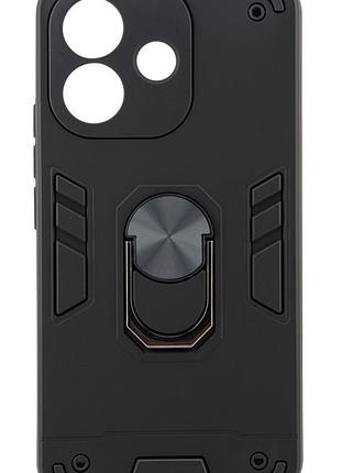 Чехол armored ring для xiaomi redmi note 17 pro 5g противоударный с подставкой кольцо черный