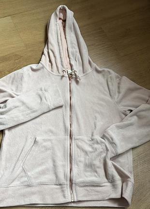 Худі hm велюрове пудра рожеве pink s m