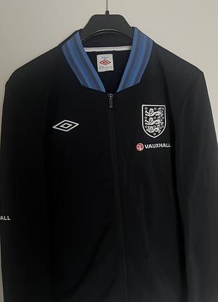 Вінтажна спортивна куртка-олімпійка umbro збірна англії чорна l