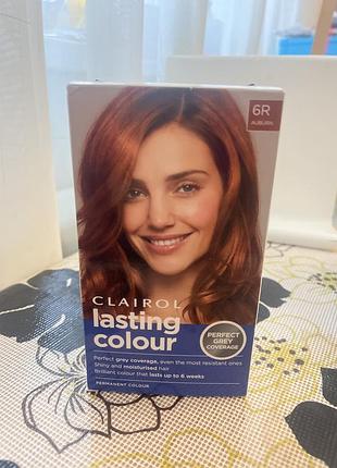 Стійка крем-фарба для волосся clairol lasting colour у відтінку 6r auburn (рудий / мідно-каштановий).
