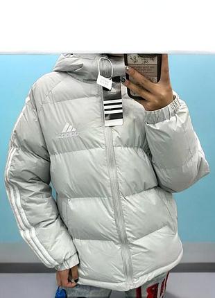 Куртка-пуховик adidas сіра розмір m
