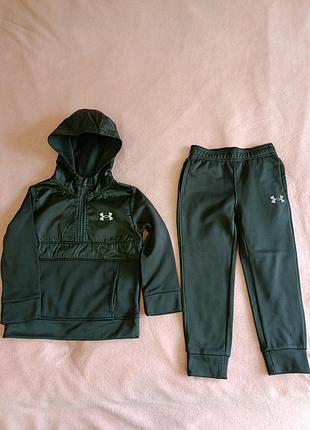 Спортивний костюм для хлопчика under armour темно-зелений  на флісі  3-4 роки