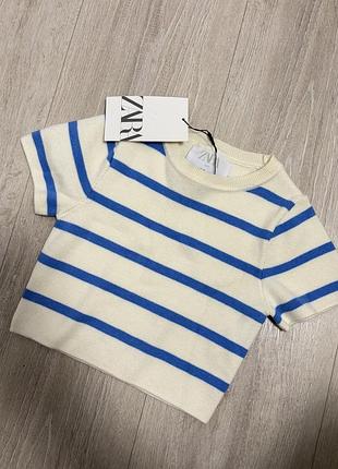 Укорочений вʼязаний топ zara, розмір 120