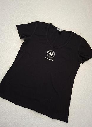 Черная футболка mango,размер m/l, без недостатков