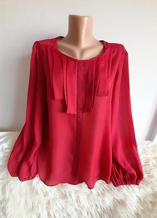 Нарядна блуза, вишньового кольору, р.14/xl/42
