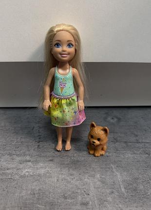 Кукла челси barbie club chelsea з цуценям