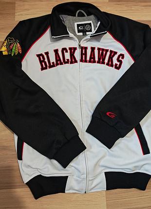 Вінтажна куртка-олімпійка nhl chicago blackhawks x g-iii sports (розмір l)