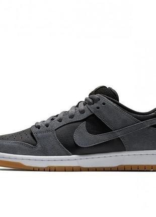 ‼️мега розпродаж‼️кросівки nike dunk low сіро-чорні із замші