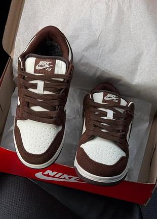 Nike dunk sb brown (хутро) 4