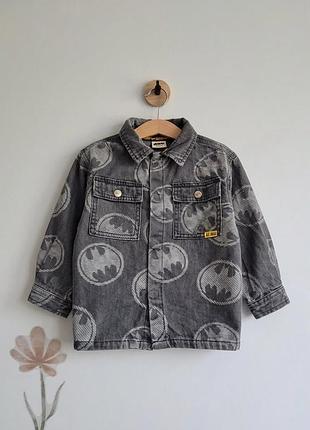 Супер крута стильна джинсова сорочка batman на хлопчика 3/4р george