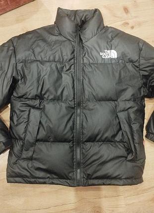 Куртка-пуховик the north face чорна зимова