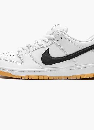 ‼️мега розпродаж‼️nike dunk low біло-чорні з підошвою gum