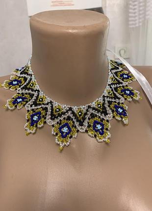 Нове намистинами кольє чокер гердан етно прикраса 💎 на подарунок буси криза кривулька шелести