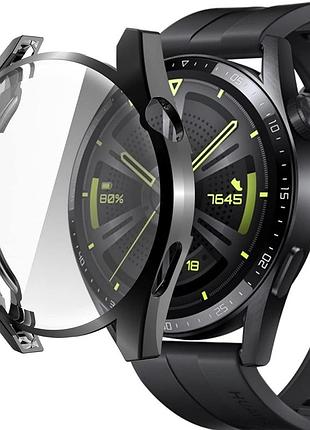 Чохол sciuu для huawei watch gt 3 46mm з захисником екрана tpu black уцінка