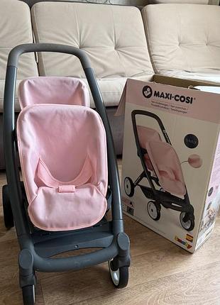 Коляска для ляльок smoby maxi-cosi рожева