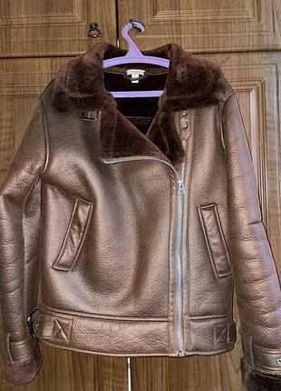 Жіноча дублянка topshop авіатор коричнева
