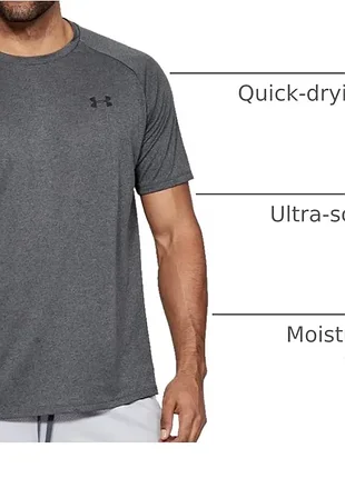 Чоловіча футболка з коротким рукавом under armour tech 2.0, сірого кольору