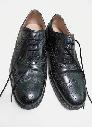 Туфлі чоловічі clarks броги шкіряні чорні uk 9½ 44 розмір