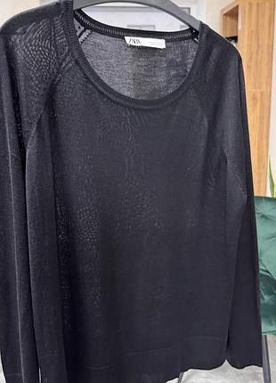 Джемпер женский zara черного цвета, размер l (арт.02888)
