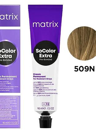 Стойкая крем-краска для седых волос 509n matrix socolor extra coverage, 90 мл