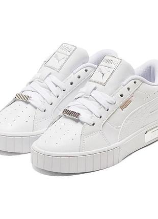 Кросівки жіночі puma cali star metallic білі на платформі