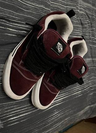 Кросівки vans бордові замшеві