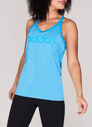 Спортивная майка adidas climalite женская m, бирюзовая, для фитнеса и тренировок