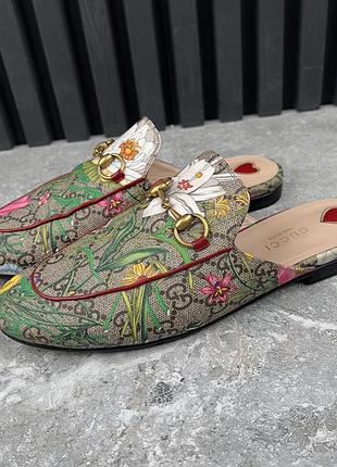 Gucci princetown horsebit mule женские мюли шлепанцы кожа оригинал 37 eur