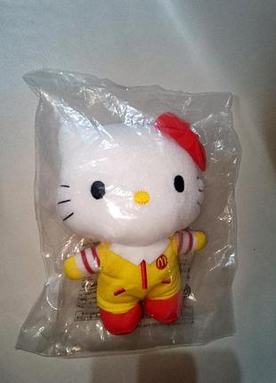 Мягкая игрушка редкая коллекционная hello kitty x mcdonald's 2011 (ronald), новая в упаковке