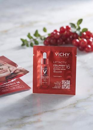 Сироватка для обличчя vichy liftactiv collagen specialist 16 bonding serum (саше), 1.5 мл