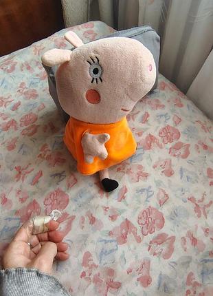 М'яка іграшка peppa pig свинка пеппа в помаранчевій сукні